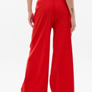 Athleta NWT- Women's Red Wide-Leg Pants- Medium Tall